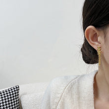 Load image into Gallery viewer, JW831 CL Triomphe Chain Earrings in Brass with Gold Finish
