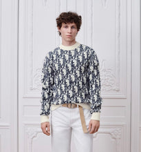 Load image into Gallery viewer, CLTH494 Dior 26SS Oblique Jacquard Crewneck Sweater / Wool-Cotton Blend / Unisex
