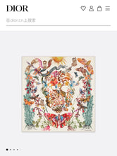 Load image into Gallery viewer, CLTH392 CD Butterfly Around the World 90 Square Scarf / 35.5 x 35.5 inches
