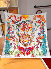 Load image into Gallery viewer, CLTH392 CD Butterfly Around the World 90 Square Scarf / 35.5 x 35.5 inches
