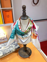 Load image into Gallery viewer, CLTH392 CD Butterfly Around the World 90 Square Scarf / 35.5 x 35.5 inches
