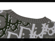Load image into Gallery viewer, CLTH495 Dior 26FW Oblique Jacquard Knit Sweater / 100% Wool / Grey-Olive-White / Unisex
