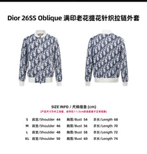 Load image into Gallery viewer, CLTH496 Dior 26SS Oblique Jacquard Knit Zip Bomber Jacket / Wool-Cotton Blend / Unisex
