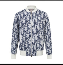 Load image into Gallery viewer, CLTH496 Dior 26SS Oblique Jacquard Knit Zip Bomber Jacket / Wool-Cotton Blend / Unisex
