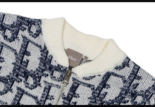 Load image into Gallery viewer, CLTH496 Dior 26SS Oblique Jacquard Knit Zip Bomber Jacket / Wool-Cotton Blend / Unisex
