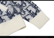 Load image into Gallery viewer, CLTH496 Dior 26SS Oblique Jacquard Knit Zip Bomber Jacket / Wool-Cotton Blend / Unisex
