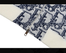Load image into Gallery viewer, CLTH496 Dior 26SS Oblique Jacquard Knit Zip Bomber Jacket / Wool-Cotton Blend / Unisex
