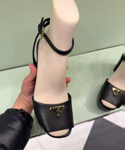 Load image into Gallery viewer, SE1694 Prada Nappa Leather Platform Sandals / Size5-11
