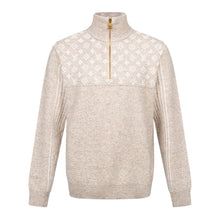Load image into Gallery viewer, CLTH497 LV 2026 Fall-Winter Ski Half-Zip Monogram Sweater / Apricot / Wool Blend
