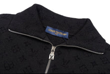 Load image into Gallery viewer, CLTH498 LV 2026 Fall-Winter Ski Half-Zip Monogram Sweater / Black / Wool Blend
