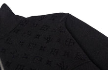 Load image into Gallery viewer, CLTH498 LV 2026 Fall-Winter Ski Half-Zip Monogram Sweater / Black / Wool Blend
