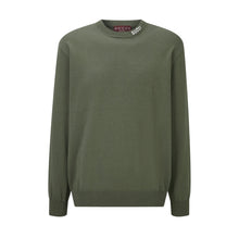 Load image into Gallery viewer, CLTH499 Gucci 2026 Fall-Winter Knit Top / Green / Silk-Cotton Blend / Intarsia Collar Logo
