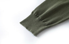 Load image into Gallery viewer, CLTH499 Gucci 2026 Fall-Winter Knit Top / Green / Silk-Cotton Blend / Intarsia Collar Logo
