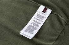 Load image into Gallery viewer, CLTH499 Gucci 2026 Fall-Winter Knit Top / Green / Silk-Cotton Blend / Intarsia Collar Logo
