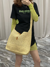 Load image into Gallery viewer, YSK253 Hobo Raffia Bag / HIGHEST QUALITY VERSION / 14.6 x 11.8 x 5.5 inches

