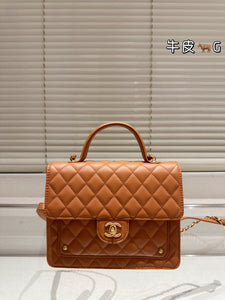 CC1183 Flap Bag with Top Handle / 8.7x7.7x2.7inch
