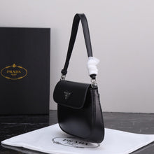 Load image into Gallery viewer, PD230  Prada Cleo Brushed Leather Shoulder Bag with Flap / 6.1x1.6x8.6inch
