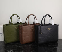 Load image into Gallery viewer, PD226  Large Leather Prada Symbole Bag with Topstitching / 15.3x12.2x3.9inch
