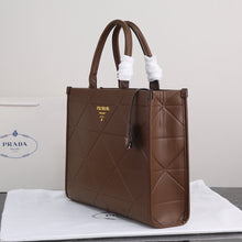 Load image into Gallery viewer, PD224  Large Leather Prada Symbole Bag with Topstitching / 15.3x12.2x3.9inch
