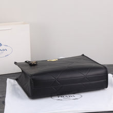 Load image into Gallery viewer, PD226  Large Leather Prada Symbole Bag with Topstitching / 15.3x12.2x3.9inch

