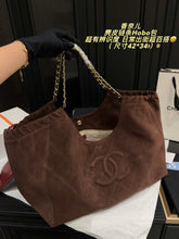 Load image into Gallery viewer, CC1507 Chanel 26C Hobo Bag / Dark Chocolate Suede / 42×34cm
