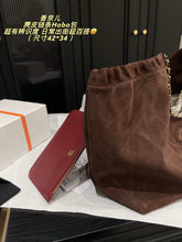 Load image into Gallery viewer, CC1507 Chanel 26C Hobo Bag / Dark Chocolate Suede / 42×34cm
