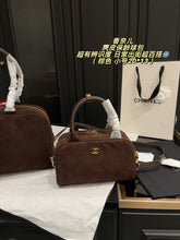 Load image into Gallery viewer, CC1509 Chanel 26B Suede Bowling Bag / Small 20 × 13 cm / Large 34 × 21 cm without shoulder strap
