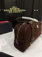 Load image into Gallery viewer, CC1509 Chanel 26B Suede Bowling Bag / Small 20 × 13 cm / Large 34 × 21 cm without shoulder strap
