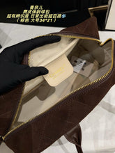 Load image into Gallery viewer, CC1509 Chanel 26B Suede Bowling Bag / Small 20 × 13 cm / Large 34 × 21 cm without shoulder strap
