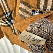 Load image into Gallery viewer, CLTH356 Check Mohair Wool Blend Cardigan / SizeS/M/L
