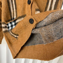 Load image into Gallery viewer, CLTH356 Check Mohair Wool Blend Cardigan / SizeS/M/L
