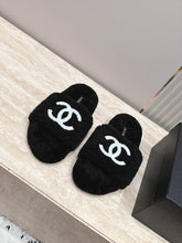 Load image into Gallery viewer, SE1772 Chanel Shearling Closed-Toe Mule Slides / Wool Upper / Sizes 5–11
