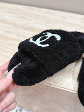 Load image into Gallery viewer, SE1772 Chanel Shearling Closed-Toe Mule Slides / Wool Upper / Sizes 5–11
