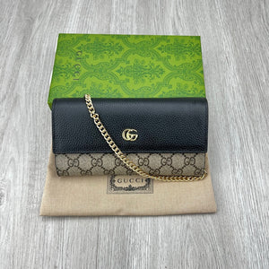 GC651 GG Marmont Chain Wallet / 7.5’’W x 4”H