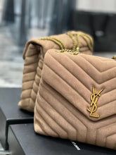 Load image into Gallery viewer, YSK302 Loulou Medium in Quilted Suede / HIGHEST QUALITY VERSION / 12.5 x 8.6 x 3.5 INCHES
