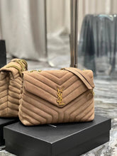 Load image into Gallery viewer, YSK302 Loulou Medium in Quilted Suede / HIGHEST QUALITY VERSION / 12.5 x 8.6 x 3.5 INCHES
