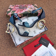 Load image into Gallery viewer, SE540  Size5-11   Heels:10.5cm Material: Denim Lining: Sheep skin Sole: Italian leather
