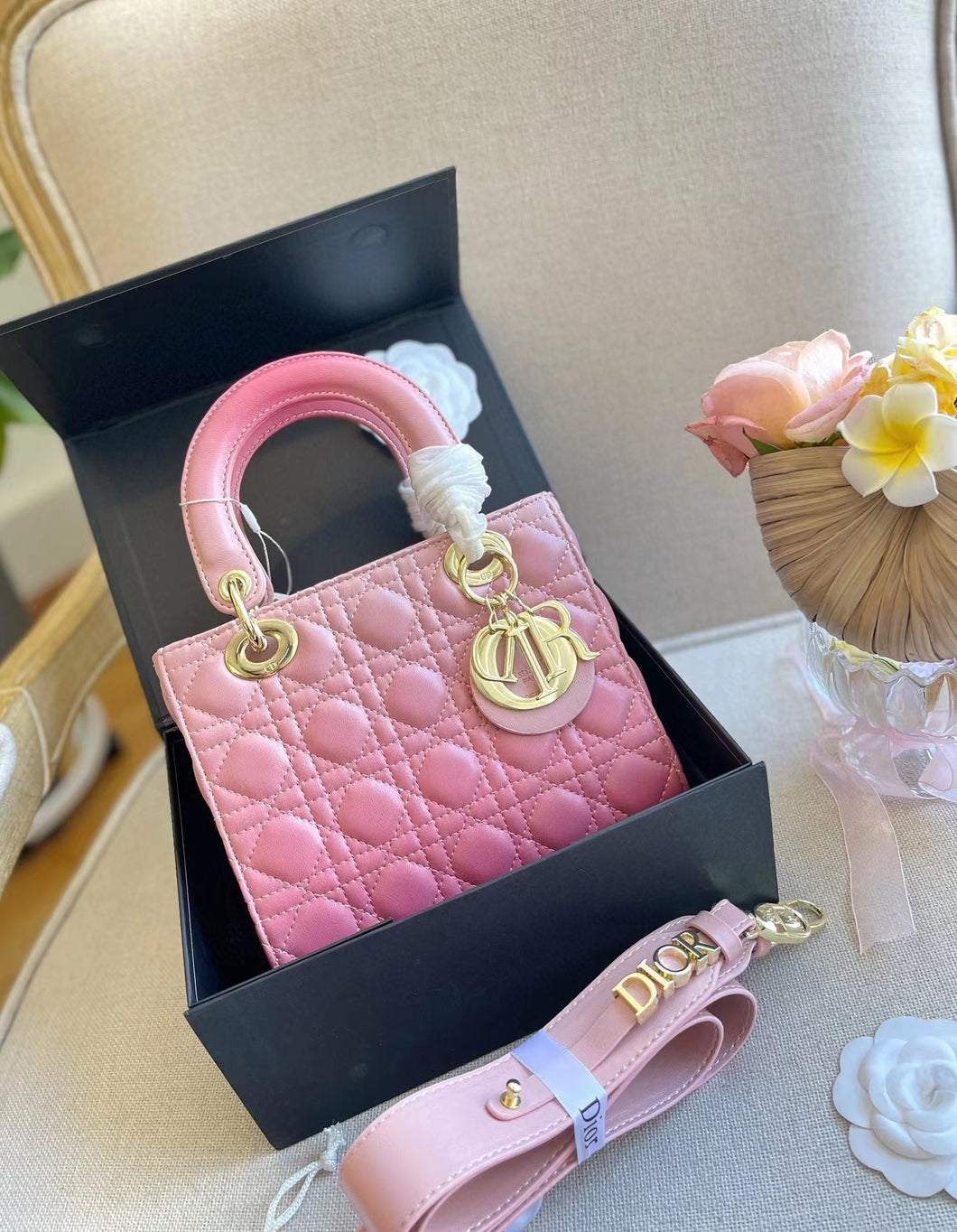 DR253 LADY Dior Bag / 9.5x8x4.5inch