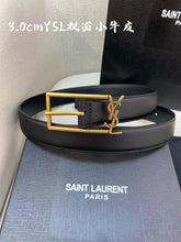 Load image into Gallery viewer, BL194 YSL New Cossandre Buckle Belt in Smooth Leather/ 20mm, 30mm
