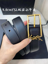 Load image into Gallery viewer, BL194 YSL New Cossandre Buckle Belt in Smooth Leather/ 20mm, 30mm
