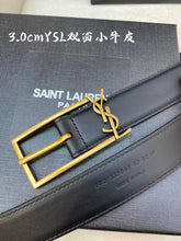 Load image into Gallery viewer, BL194 YSL New Cossandre Buckle Belt in Smooth Leather/ 20mm, 30mm
