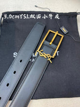 Load image into Gallery viewer, BL194 YSL New Cossandre Buckle Belt in Smooth Leather/ 20mm, 30mm
