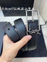 Load image into Gallery viewer, BL194 YSL New Cossandre Buckle Belt in Smooth Leather/ 20mm, 30mm
