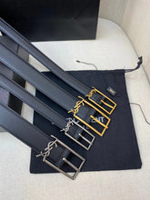 Load image into Gallery viewer, BL194 YSL New Cossandre Buckle Belt in Smooth Leather/ 20mm, 30mm
