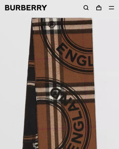 CLTH276 BUR Montage Print Cashmere Scarf