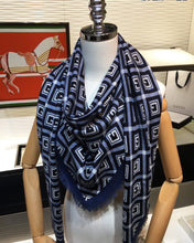 Load image into Gallery viewer, CLTH266 GC Jacquard Silk Wool Shawl/140x140cm(55.1&quot;W x 55.1”L)
