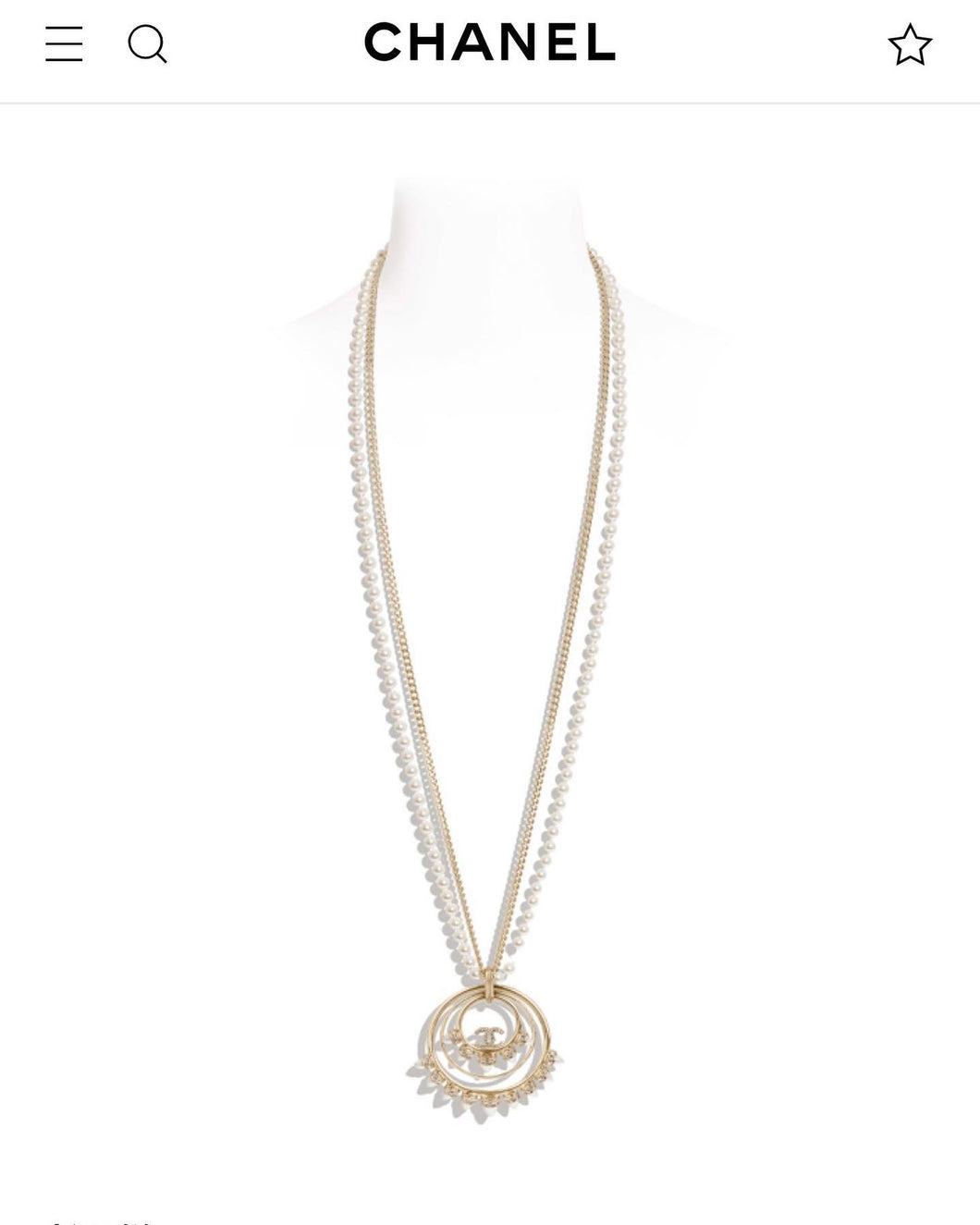 JW566 CC Sweater Necklace