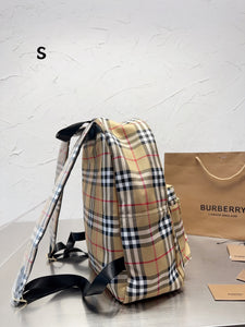 BUR104 Vintage Check Cotton Backpack / 14.9x12.6inch