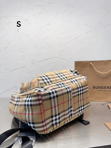 BUR104 Vintage Check Cotton Backpack / 14.9x12.6inch