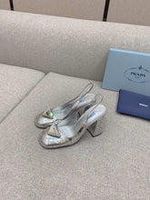 Load image into Gallery viewer, SE861 PD Metallic Leather Slingback Pumps / Size5-10
